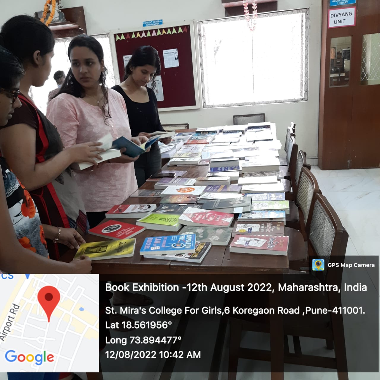 Students perusing self-help books